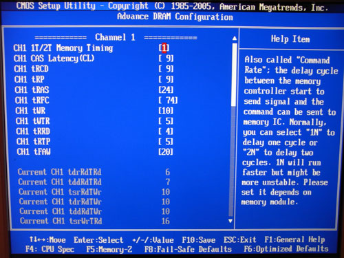 MSI P55 GD65 настройки памяти 1